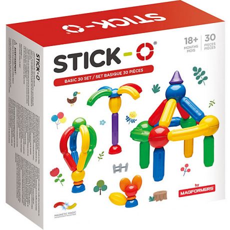 Stick-O Магнитный конструктор Stick-O Basic 30 Set, 901003