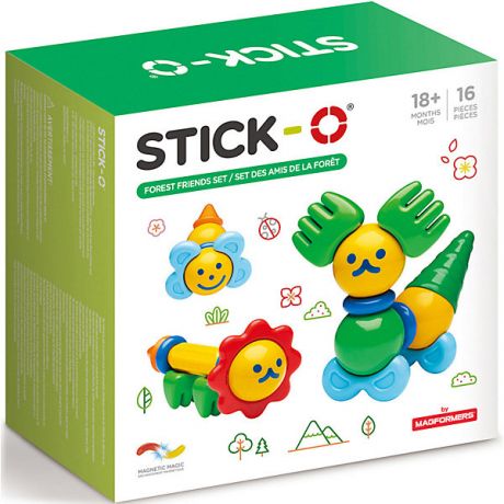 Stick-O Магнитный конструктор Stick-O Forest Friends Set, 902002