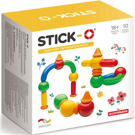 Stick-O Магнитный конструктор Stick-O Basic 10 Set, 901001