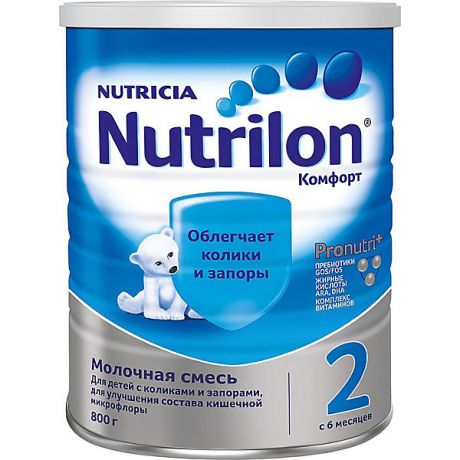 Nutrilon Молочная смесь Nutrilon Комфорт 2, с 6 мес, 800 г