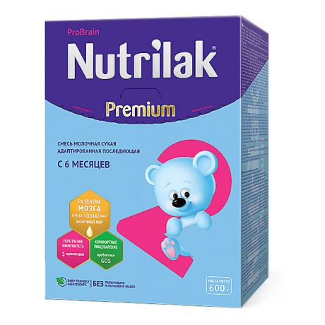 Nutrilak Молочная смесь Nutrilak Premium 2, с 6 мес, 600 г