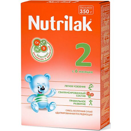 Nutrilak Молочная смесь Nutrilak 2, с 6 мес, 350 г