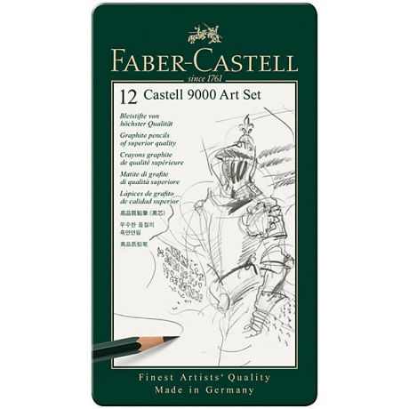 Faber-Castell Набор карандашей чернографитных Faber-Castell Castell 9000 Art Set, 12 шт, 2H-8B