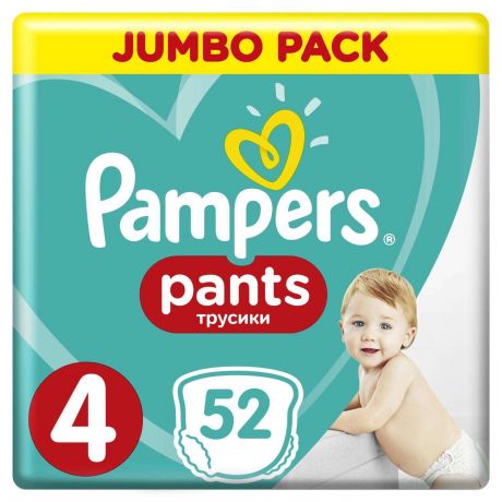 Трусики Pampers Pants 4 (9-15 кг) 52 шт