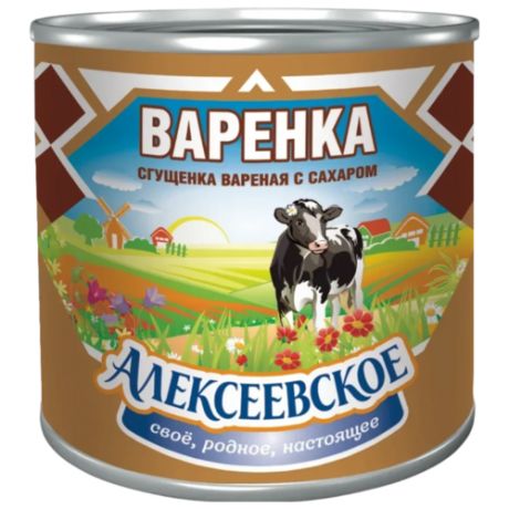 Сгущенное молоко Алексеевское с сахаром 4%, 370 г