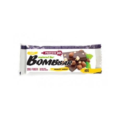 Протеиновый батончик Bombbar Шоколад-фундук 60 г