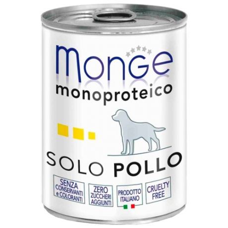 Влажный корм для собак Monge Monoprotein курица 24шт. х 400г