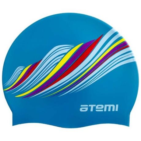 Шапочка для плавания ATEMI PSC417 голубой 56-65 см