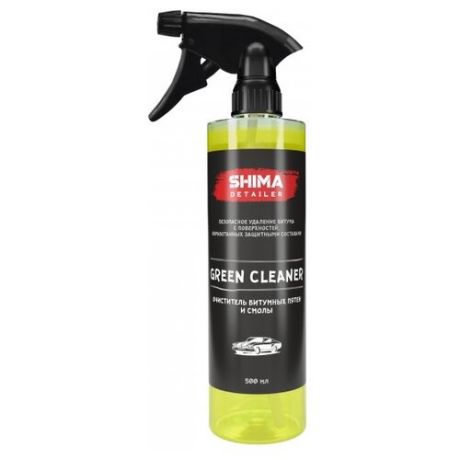 Очиститель кузова SHIMA от битумных пятен и смолы Detailer Green Cleaner, 0.5 л