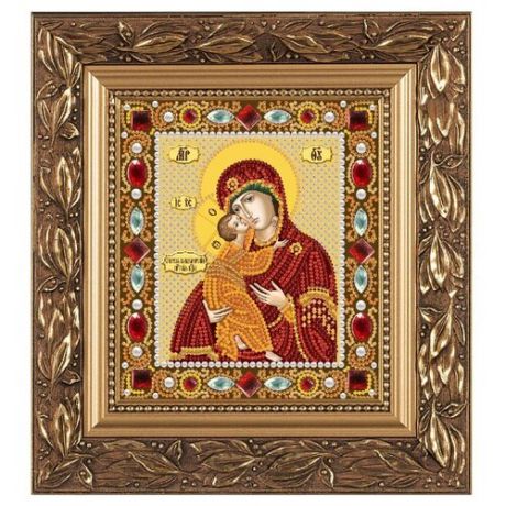 NOVA SLOBODА Набор для вышивания бисером иконы Богородица Владимирская 13 х 15 см (Д6002)