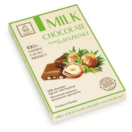 Шоколад КОРТЕС молочный с фундуком порционный, 75 г