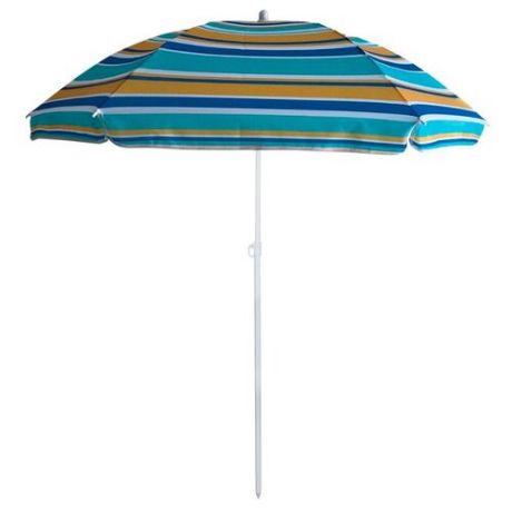 Пляжный зонт ECOS BU-61 купол 130 см, высота 170 см синий/голубой/бежевый