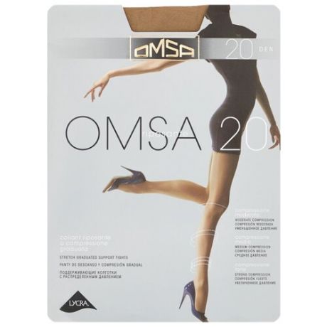 Колготки Omsa Omsa 20 den, размер 4-L, caramello (коричневый)