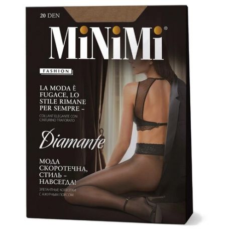 Колготки MiNiMi Diamante 20 den, размер 4-L, caramello (бежевый)