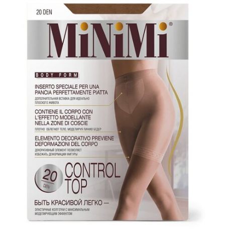 Колготки MiNiMi Control Top 20 den, размер 4-L, daino (коричневый)
