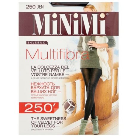 Колготки MiNiMi Multifibra 250 den, размер 2-S, nero (черный)