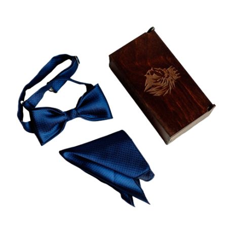Комплект из 2 предметов Valderice галстук-бабочка и платок VLD0375/0045/0404 синий