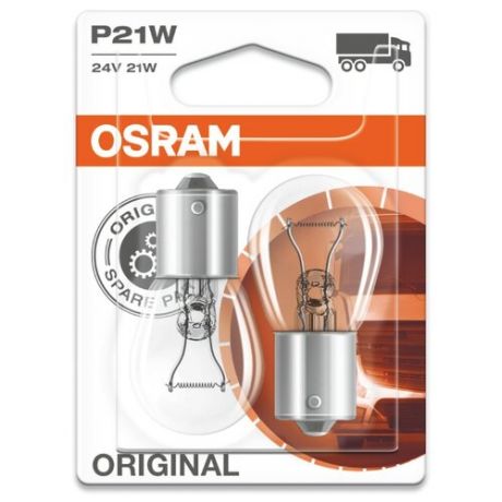 Лампа автомобильная накаливания Osram Original 7511-02B P21W 24V 21W 2 шт.