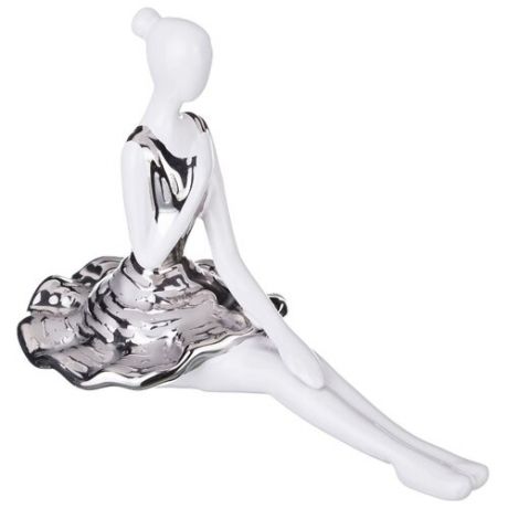 Статуэтка Lefard Балерина 699-157, 18 см белый/серебристый