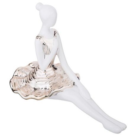 Статуэтка Lefard Балерина 699-226, 18 см белый/золотистый