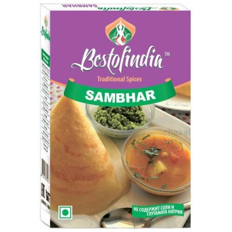 Bestofindia Смесь специй для супа Sambhar Masala, 100 г