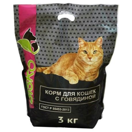 Корм для кошек Bisko сухой с говядиной 3 кг
