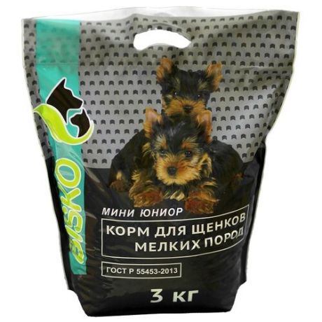 Сухой корм для щенков Bisko 3 кг (для мелких пород)