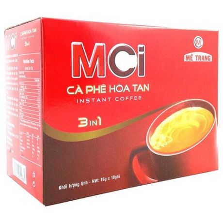 Растворимый кофе Me Trang MCI 3 в 1, в пакетиках (18 шт.)