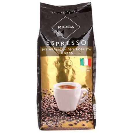 Кофе в зернах Rioba Espresso Gold, арабика/робуста, 1 кг