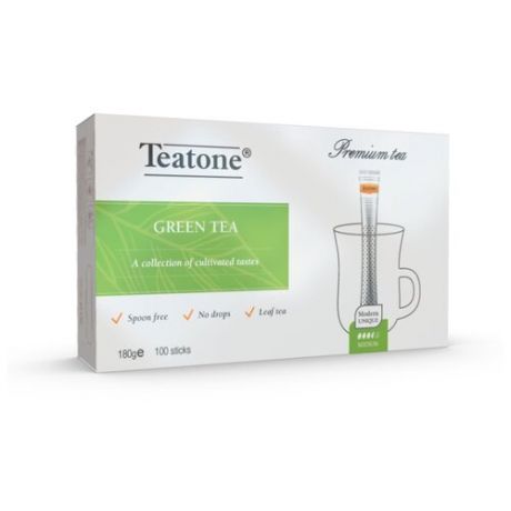 Чай зеленый Teatone в стиках, 100 шт.