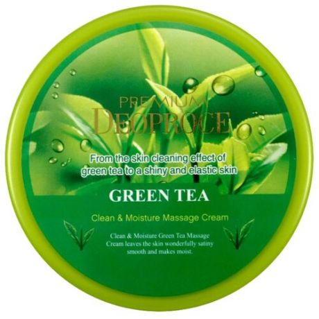 Deoproce крем очищающий для лица Premium с экстрактом зеленого чая, 300 мл