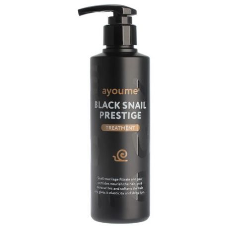 Ayoume Black Snail Prestige Маска для волос с муцином улитки, 240 мл