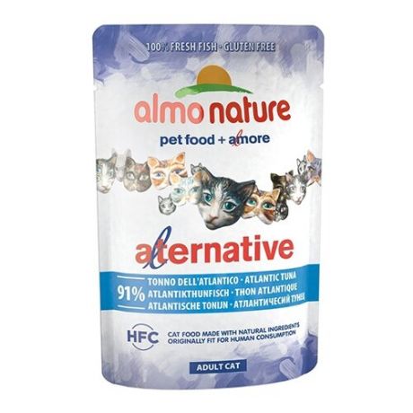 Корм для кошек Almo Nature Alternative c атлантическим тунцом 55 г