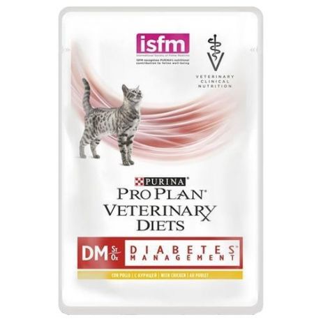 Корм для кошек Pro Plan Veterinary Diets Feline DM Diabetes Management Chichen pouch (0.085 кг) 1 шт.