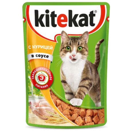 Корм для кошек Kitekat с курицей 85 г (кусочки в соусе)