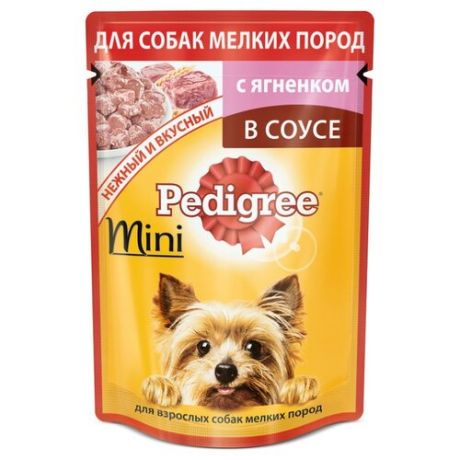 Влажный корм для собак Pedigree для здоровья кожи и шерсти, ягненок 85г (для мелких пород)