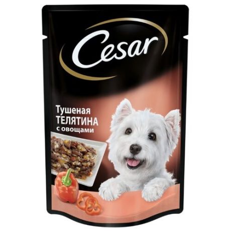 Влажный корм для собак Cesar телятина с овощами 100г