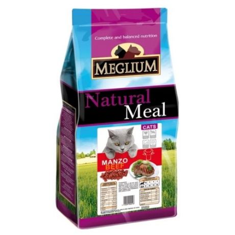 Корм для кошек Meglium с курицей, с говядиной 400 г