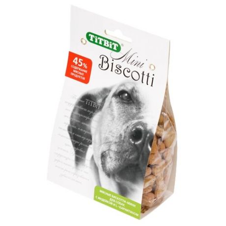 Лакомство для собак Titbit Печенье Бискотти - мини с индейкой и L-карнитином, 200 г