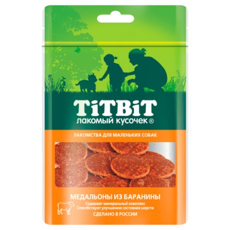 Лакомство для собак Titbit Медальоны из баранины для маленьких собак, 50 г