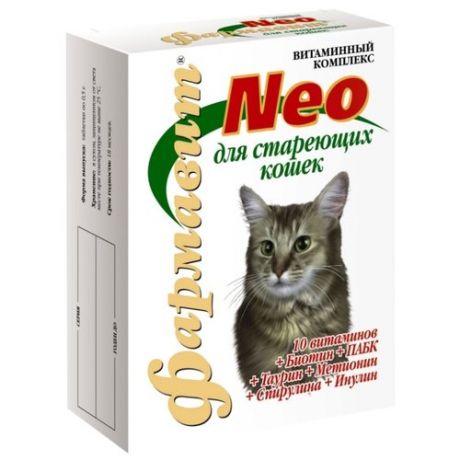 Витамины Фармавит Neo Витаминно-минеральный комплекс для кошек старше 8 лет 60 шт.