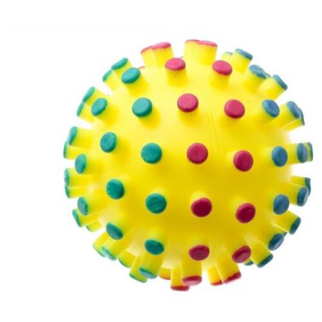 Мячик для собак Зооник Мяч-мина С004 желтый
