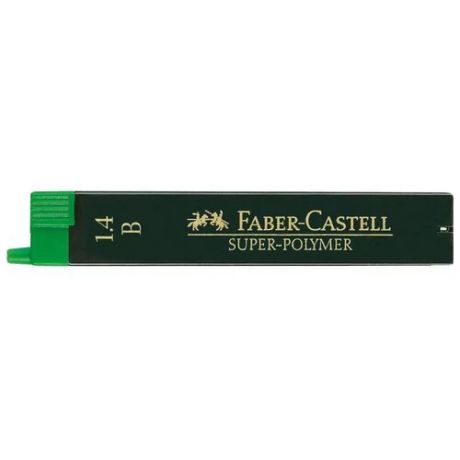 Faber-Castell Набор грифелей для механических карандашей Super-Polymer, B, 1,4 мм, 6 шт.
