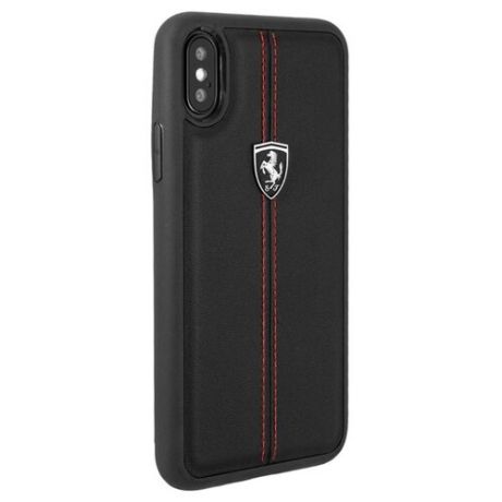 Чехол CG Mobile Ferrari Heritage Leather Hard Case для Apple iPhone X черный