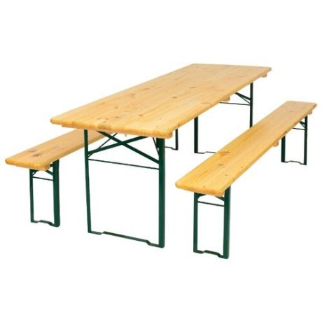 Комплект мебели ФОТОН Браурай ПГ 700 (стол, 2 скамьи), сосна