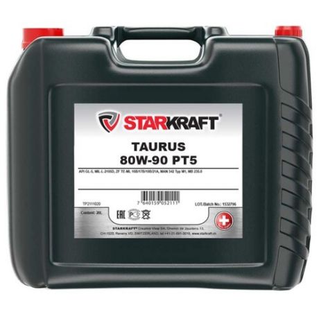 Трансмиссионное масло Starkraft TAURUS 80w-90 PT5 20 л 18 кг