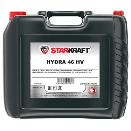 Гидравлическое масло Starkraft Hydra 46 HV 20 л