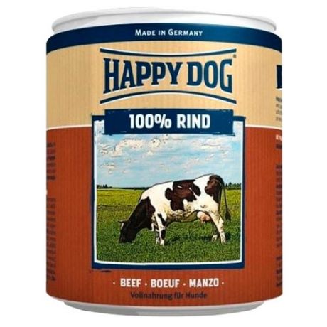 Влажный корм для собак Happy Dog 100% Мясо Фермерский продукт говядина 400г