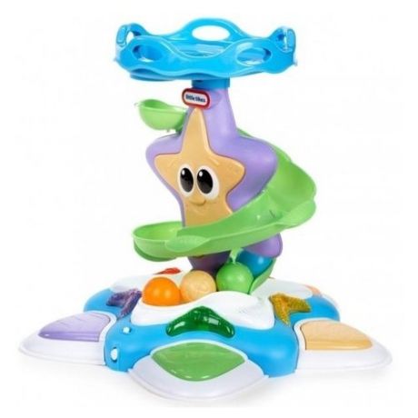 Интерактивная развивающая игрушка Little Tikes Морская звезда с горкой-спиралью голубой/фиолетовый/зеленый