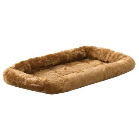 Лежак для собак и кошек Midwest QuietTime Faux Fur Deluxe Bolster 56х33х8 см cinnamon